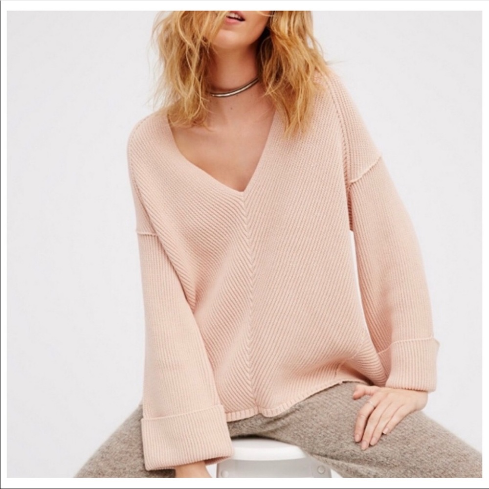 FREE PEOPLE La Brea V-neck Sweater